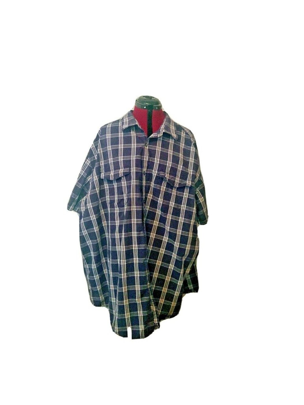 Foundry Men’s Shirt Size 3XL Multicolor Button Front Short Sleeve Pockets Casual